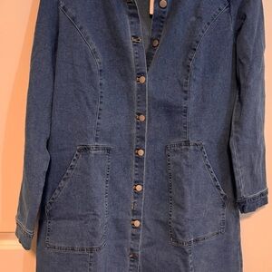 Allegra K Light Blue Denim Dress